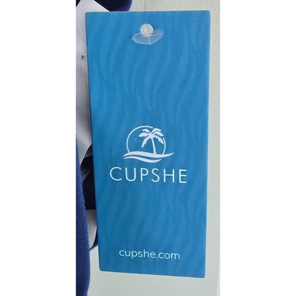 Cupshe Blue Sleeveless Tiered Mini Dress With Smocked Waist & Button Detail Wome - Picture 4 of 6